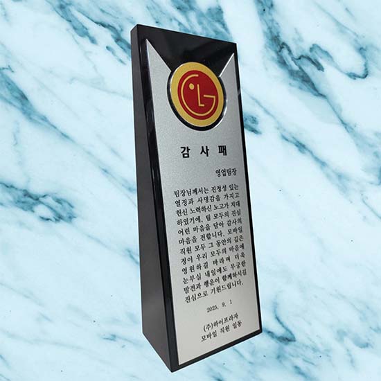 YSC0091-크리스탈 메탈상패