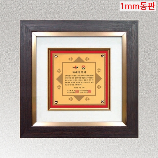 YSS1291-1m 동판표구액자상패