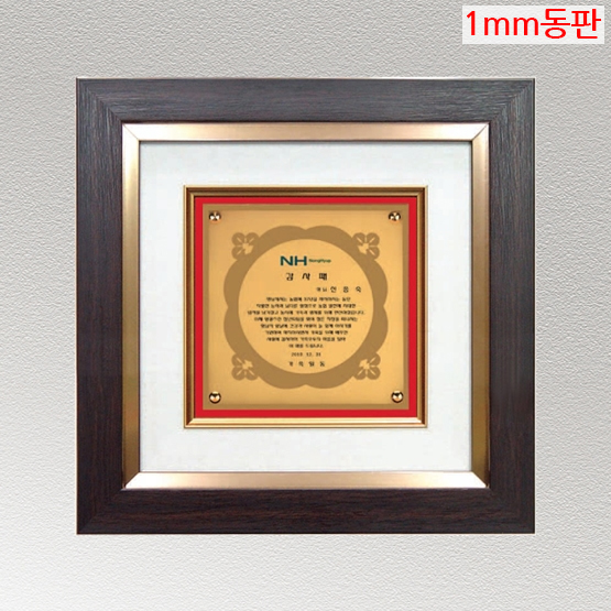 YSS1293-1m 동판표구액자상패