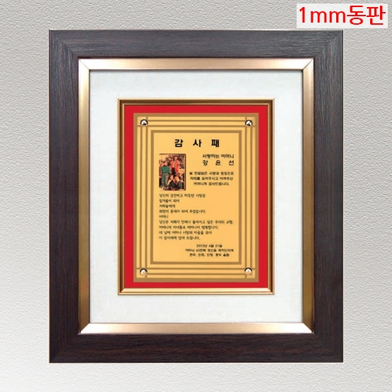 YSS1323-1m 동판표구액자상패